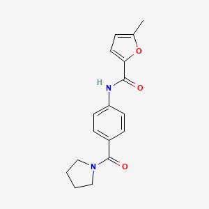 5-methyl-N-[4-(pyrrolidine-1-carbonyl)phenyl]furan-2-carboxamide