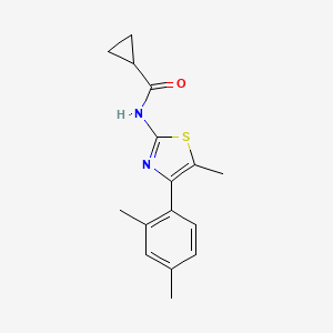 N-[4-(2,4-dimethylphenyl)-5-methyl-1,3-thiazol-2-yl]cyclopropanecarboxamide