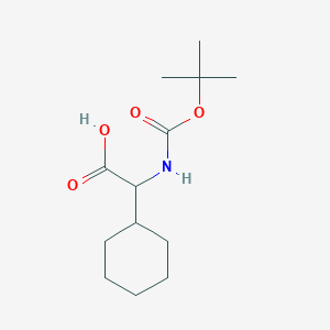 molecular formula C13H23NO4 B046041 Ácido tert-butoxicarbonilamino-ciclohexil-acético CAS No. 35264-05-2