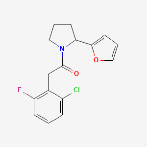 1-[(2-chloro-6-fluorophenyl)acetyl]-2-(2-furyl)pyrrolidine