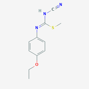 molecular formula C11H13N3OS B460411 methyl N-cyano-N'-(4-ethoxyphenyl)carbamimidothioate CAS No. 1620807-13-7