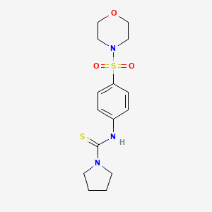 N-[4-(4-morpholinylsulfonyl)phenyl]-1-pyrrolidinecarbothioamide