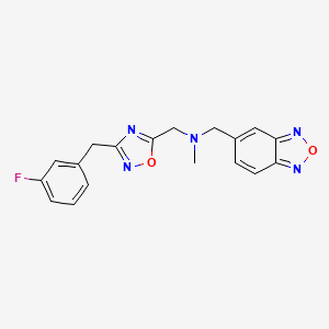 (2,1,3-benzoxadiazol-5-ylmethyl){[3-(3-fluorobenzyl)-1,2,4-oxadiazol-5-yl]methyl}methylamine