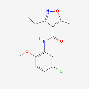 N-(5-CHLORO-2-METHOXYPHENYL)-3-ETHYL-5-METHYL-12-OXAZOLE-4-CARBOXAMIDE