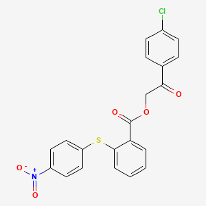 2-(4-chlorophenyl)-2-oxoethyl 2-[(4-nitrophenyl)thio]benzoate