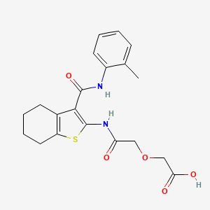 2-[({3-[(2-METHYLPHENYL)CARBAMOYL]-4,5,6,7-TETRAHYDRO-1-BENZOTHIOPHEN-2-YL}CARBAMOYL)METHOXY]ACETIC ACID