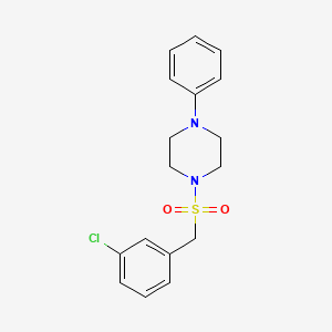 1-[(3-CHLOROPHENYL)METHANESULFONYL]-4-PHENYLPIPERAZINE