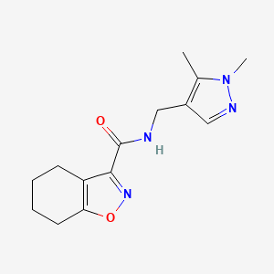 N-[(1,5-dimethyl-1H-pyrazol-4-yl)methyl]-4,5,6,7-tetrahydro-1,2-benzisoxazole-3-carboxamide