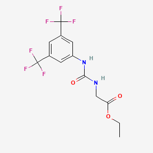 molecular formula C13H12F6N2O3 B4604204 ethyl N-({[3,5-bis(trifluoromethyl)phenyl]amino}carbonyl)glycinate 