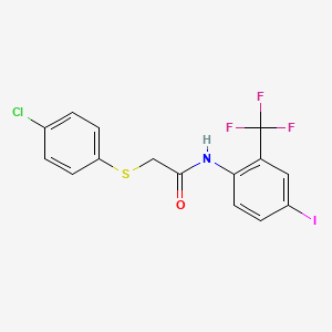 2-[(4-chlorophenyl)thio]-N-[4-iodo-2-(trifluoromethyl)phenyl]acetamide