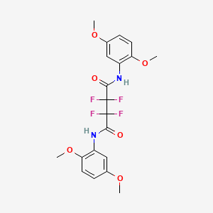 molecular formula C20H20F4N2O6 B4604270 N,N'-bis(2,5-dimethoxyphenyl)-2,2,3,3-tetrafluorobutanediamide 