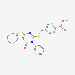 Methyl 4-{[(4-oxo-3-phenyl-3,4,5,6,7,8-hexahydro[1]benzothieno[2,3-d]pyrimidin-2-yl)sulfanyl]methyl}benzoate