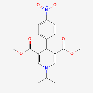 molecular formula C18H20N2O6 B4604333 3,5-DIMETHYL 4-(4-NITROPHENYL)-1-(PROPAN-2-YL)-1,4-DIHYDROPYRIDINE-3,5-DICARBOXYLATE 