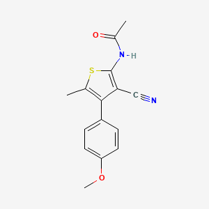 N-[3-cyano-4-(4-methoxyphenyl)-5-methylthiophen-2-yl]acetamide