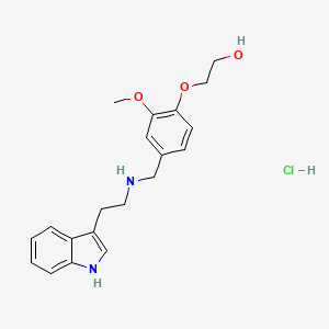 molecular formula C20H25ClN2O3 B4604368 2-[4-({[2-(1H-indol-3-yl)ethyl]amino}methyl)-2-methoxyphenoxy]ethanol hydrochloride 