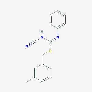 molecular formula C16H15N3S B460437 3-methylbenzyl N'-cyano-N-phenylimidothiocarbamate 