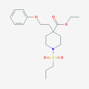 ethyl 4-(2-phenoxyethyl)-1-(propylsulfonyl)-4-piperidinecarboxylate