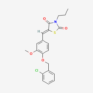 5-{4-[(2-chlorobenzyl)oxy]-3-methoxybenzylidene}-3-propyl-1,3-thiazolidine-2,4-dione