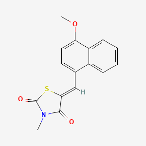 molecular formula C16H13NO3S B4604406 (5Z)-5-[(4-methoxynaphthalen-1-yl)methylidene]-3-methyl-1,3-thiazolidine-2,4-dione 