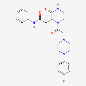 2-(1-{[4-(4-fluorophenyl)piperazin-1-yl]acetyl}-3-oxopiperazin-2-yl)-N-phenylacetamide