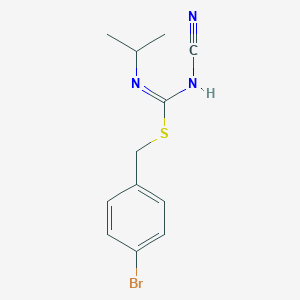 molecular formula C12H14BrN3S B460449 (4-bromophenyl)methyl N-cyano-N'-propan-2-ylcarbamimidothioate CAS No. 445385-87-5