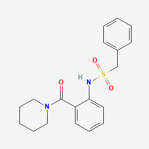 molecular formula C19H22N2O3S B4604490 1-phenyl-N-[2-(piperidine-1-carbonyl)phenyl]methanesulfonamide 