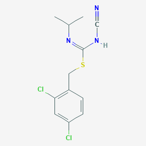 molecular formula C12H13Cl2N3S B460450 (2,4-dichlorophenyl)methyl N-cyano-N'-propan-2-ylcarbamimidothioate CAS No. 445385-88-6