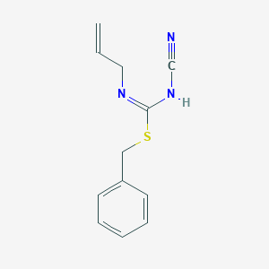 molecular formula C12H13N3S B460452 benzyl N-cyano-N'-prop-2-enylcarbamimidothioate CAS No. 445385-72-8