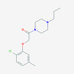 molecular formula C16H23ClN2O2 B4604543 2-(2-CHLORO-5-METHYLPHENOXY)-1-(4-PROPYLPIPERAZINO)-1-ETHANONE 