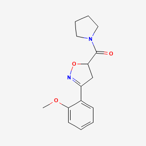 3-(2-methoxyphenyl)-5-(1-pyrrolidinylcarbonyl)-4,5-dihydroisoxazole