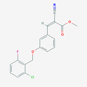 methyl 3-{3-[(2-chloro-6-fluorobenzyl)oxy]phenyl}-2-cyanoacrylate