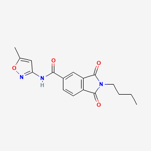 2-butyl-N-(5-methyl-1,2-oxazol-3-yl)-1,3-dioxo-2,3-dihydro-1H-isoindole-5-carboxamide