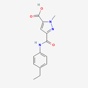 3-[(4-ETHYLANILINO)CARBONYL]-1-METHYL-1H-PYRAZOLE-5-CARBOXYLIC ACID