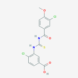 4-Chloro-3-[[[(3-chloro-4-methoxybenzoyl)amino]thioxomethyl]amino]-benzoic acid