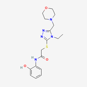 2-{[4-ethyl-5-(4-morpholinylmethyl)-4H-1,2,4-triazol-3-yl]thio}-N-(2-hydroxyphenyl)acetamide