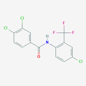 3,4-dichloro-N-[4-chloro-2-(trifluoromethyl)phenyl]benzamide