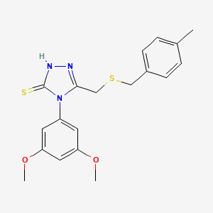 4-(3,5-dimethoxyphenyl)-5-{[(4-methylbenzyl)thio]methyl}-4H-1,2,4-triazole-3-thiol