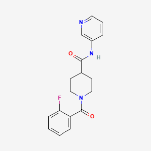 1-(2-FLUOROBENZOYL)-N-(PYRIDIN-3-YL)PIPERIDINE-4-CARBOXAMIDE