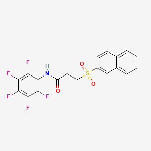 3-(2-NAPHTHYLSULFONYL)-N~1~-(2,3,4,5,6-PENTAFLUOROPHENYL)PROPANAMIDE