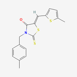 3-(4-methylbenzyl)-5-[(5-methyl-2-thienyl)methylene]-2-thioxo-1,3-thiazolidin-4-one