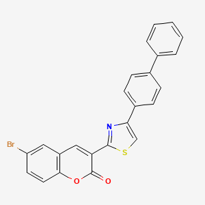 3-(4-{[1,1'-BIPHENYL]-4-YL}-1,3-THIAZOL-2-YL)-6-BROMO-2H-CHROMEN-2-ONE