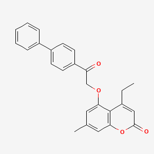 5-(2-{[1,1'-BIPHENYL]-4-YL}-2-OXOETHOXY)-4-ETHYL-7-METHYL-2H-CHROMEN-2-ONE