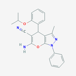 molecular formula C23H22N4O2 B460472 6-Amino-4-(2-isopropoxyphenyl)-3-methyl-1-phenyl-1,4-dihydropyrano[2,3-c]pyrazole-5-carbonitrile 