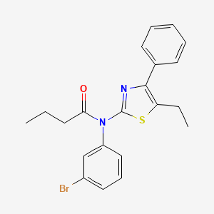 N-(3-bromophenyl)-N-(5-ethyl-4-phenyl-1,3-thiazol-2-yl)butanamide