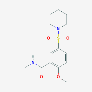 2-methoxy-N-methyl-5-(1-piperidinylsulfonyl)benzamide