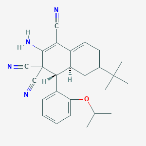 molecular formula C26H30N4O B460476 2-amino-6-tert-butyl-4-(2-isopropoxyphenyl)-4a,5,6,7-tetrahydro-1,3,3(4H)-naphthalenetricarbonitrile CAS No. 494792-93-7