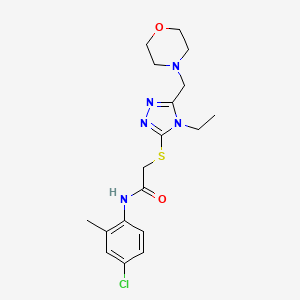 N-(4-chloro-2-methylphenyl)-2-{[4-ethyl-5-(morpholin-4-ylmethyl)-4H-1,2,4-triazol-3-yl]sulfanyl}acetamide