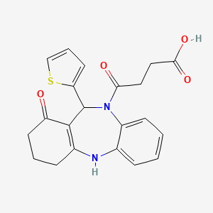 4-oxo-4-[1-oxo-11-(2-thienyl)-1,2,3,4,5,11-hexahydro-10H-dibenzo[b,e][1,4]diazepin-10-yl]butanoic acid