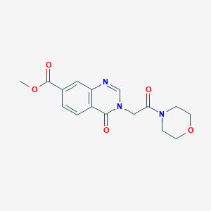 methyl 3-[2-(4-morpholinyl)-2-oxoethyl]-4-oxo-3,4-dihydro-7-quinazolinecarboxylate