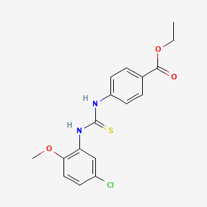 ethyl 4-({[(5-chloro-2-methoxyphenyl)amino]carbonothioyl}amino)benzoate